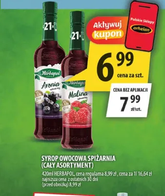 Syrop Owocowa Spiżarnia Herbapol Aronia promocja w Arhelan