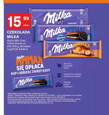 Czekolada Milka Oreo promocja w Chorten
