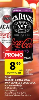 Drink Bacardi & Coca-Cola promocja w Intermarche
