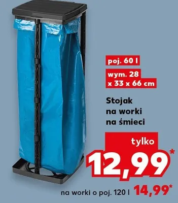 Stojak na worki na śmieci promocja w Kaufland