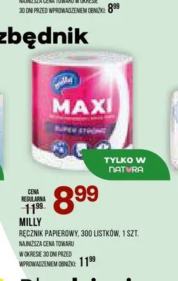 Ręcznik papierowy Milly promocja w Drogerie Natura