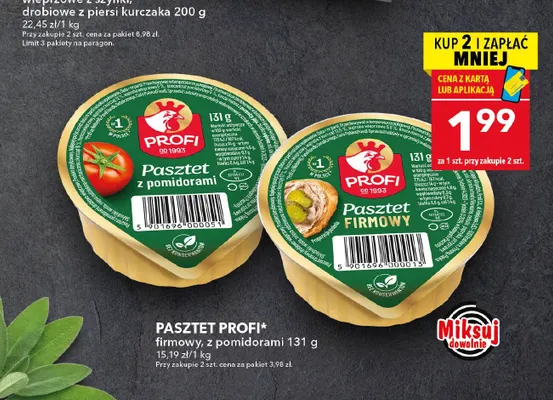 Pasztet Profi firmowy promocja w LEWIATAN
