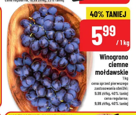 Winogrona ciemne mołdawskie promocja w POLOmarket