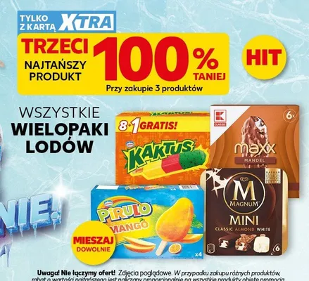 Lody Kaktus Nestlé wielopak promocja w Kaufland