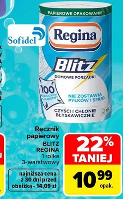 Ręcznik papierowy Regina Blitz promocja w Carrefour