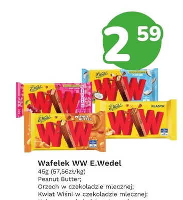 Wafelek WW Kwiat Wiśni w czekoladzie mlecznej E.Wedel promocja w Limonka