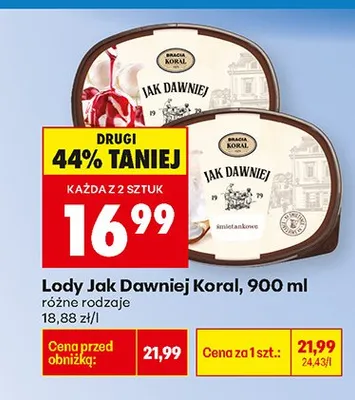 Lody Jak Dawniej, różne rodzaje promocja w Biedronka