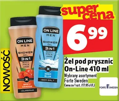Żel pod prysznic On-Line 410 ml promocja w TOPAZ