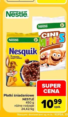 Płatki śniadaniowe Nestlé Nesquik promocja w Carrefour