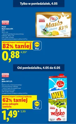 Mleko UHT 3,2% MU! promocja w Lidl