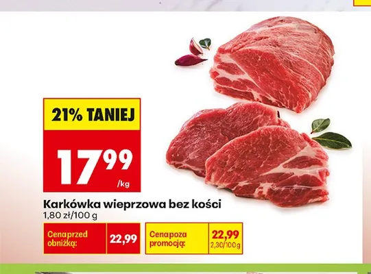 Karkówka wieprzowa bez kości promocja w Biedronka