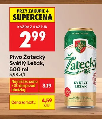 Piwo Žatecký Světlý Ležák promocja w Biedronka
