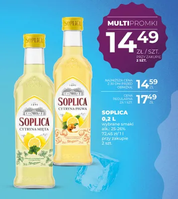 Likier Soplica Cytryna-Pigwa promocja w Duży Ben