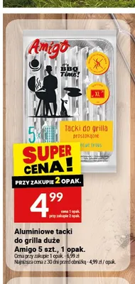 Aluminiowe tacki do grilla duże Amigo promocja w Twój Market