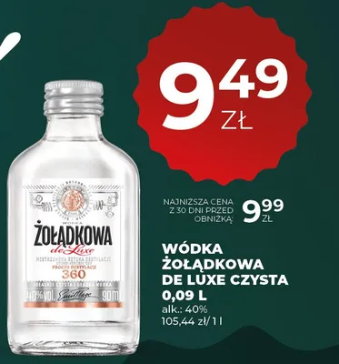 Wódka Żołądkowa De Luxe Czysta promocja w Duży Ben