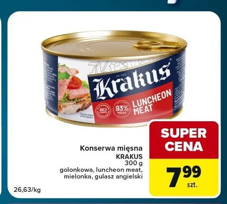 Konserwa mięsna Krakus Golonkowa promocja w Globi