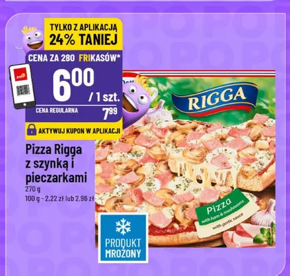Pizza Rigga z szynką i pieczarkami promocja w POLOmarket