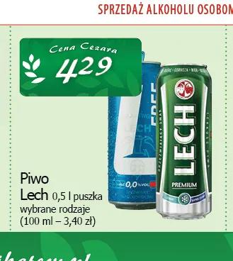 Piwo Lech promocja w CEZAR Delikatesy