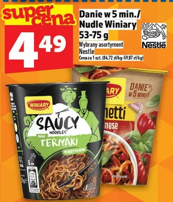 Danie w 5 minut Nudle Winiary promocja w TOPAZ
