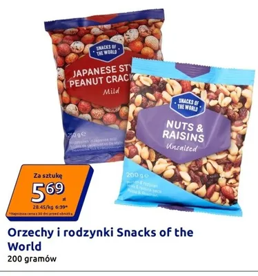 Orzechy i rodzynki Snacks of the World promocja w Action