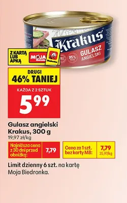 Gulasz angielski promocja w Biedronka