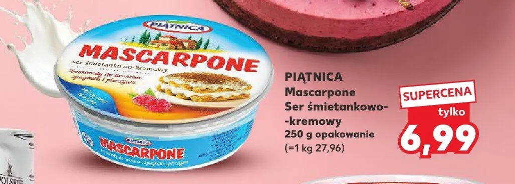 Ser mascarpone śmietankowo-kremowy Piątnica promocja w Kaufland