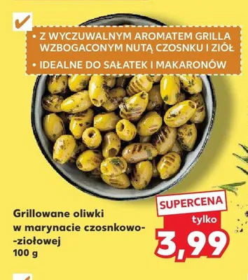 Grillowane oliwki w marynacie czosnkowo-ziołowej promocja w Kaufland