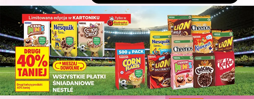 Płatki śniadaniowe Nestlé promocja w Biedronka