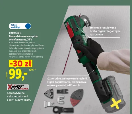 Akumulatorowe narzędzie wielofunkcyjne Parkside promocja w Lidl