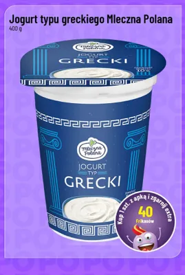 Jogurt typu greckiego Mleczna Polana promocja w POLOmarket