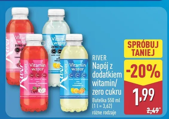 Napój z dodatkiem witamin/zero cukru różne rodzaje promocja w Aldi