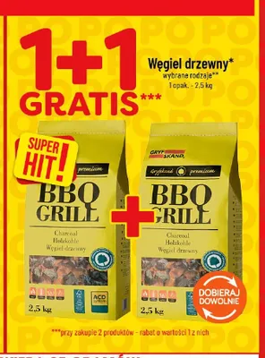 Węgiel drzewny Gryfskand BBQ Grill promocja w POLOmarket