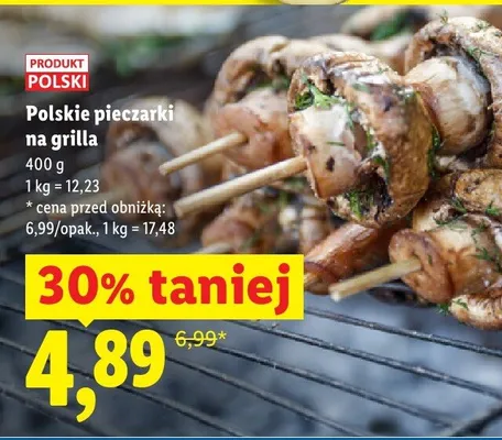 Pieczarki na grilla polskie promocja w Lidl