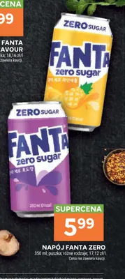Napój gazowany Fanta Zero ananasowa promocja w Stokrotka
