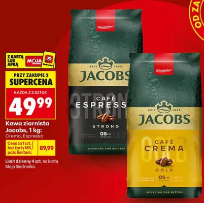 Kawa ziarnista Jacobs promocja w Biedronka