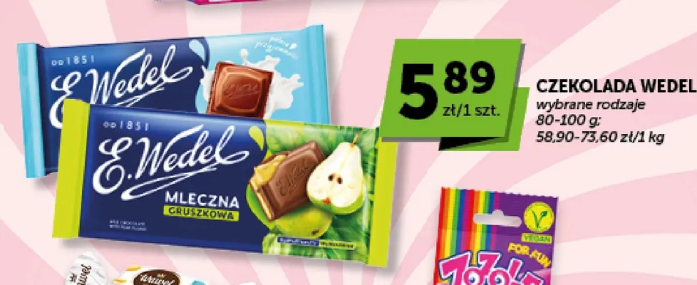 Czekolada E.Wedel Mleczna Gruszkowa promocja w Euro Sklep