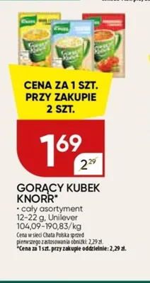 Knorr Gorący Kubek pomidorowa z makaronem promocja w Chata Polska