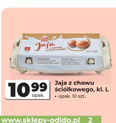 Jajka kurze z chowu ściółkowego Fine Life promocja w Odido