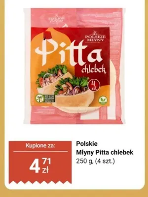 Chlebek pitta Polskie Młyny 4-pak promocja w Biedronka