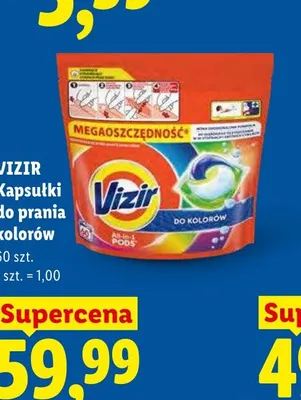 Kapsułki do prania kolorów Vizir promocja w Lidl
