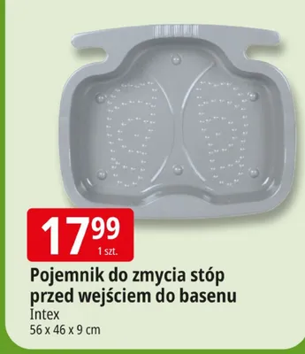 Pojemnik do zmycia stóp przed wejściem do basenu Intex 56x46x9cm promocja w Leclerc