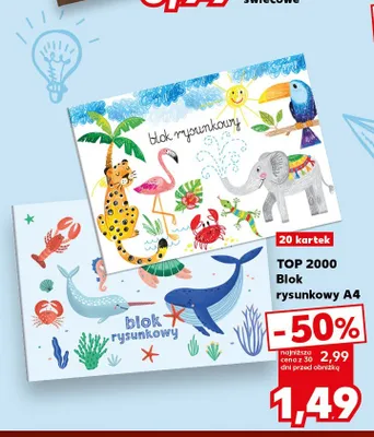 Blok rysunkowy A4 TOP 2000 promocja w BACK TO SCHOOL