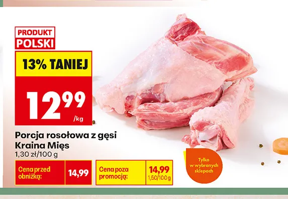 Porcja rosołowa z gęsi Kraina Mięs promocja w Biedronka