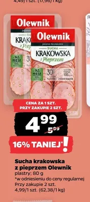 Sucha krakowska z pieprzem Olewnik promocja w Netto