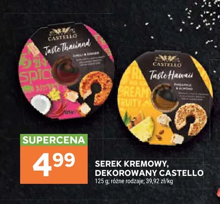 Serek kremowy dekorowany Castello promocja w Stokrotka
