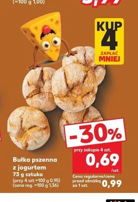 Bułka pszenna z jogurtem promocja w Kaufland