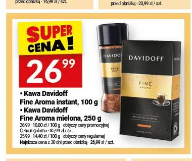Kawa mielona Davidoff Fine Aroma promocja w Twój Market