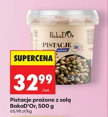 Pistacje prażone z solą BakaD'Or promocja w Biedronka