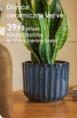 Donica ceramiczna Verve ciemny błękit promocja w Castorama