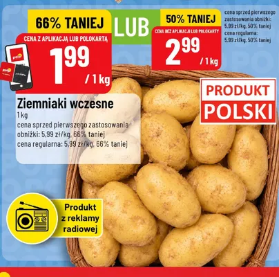 Ziemniaki wczesne polskie promocja w POLOmarket